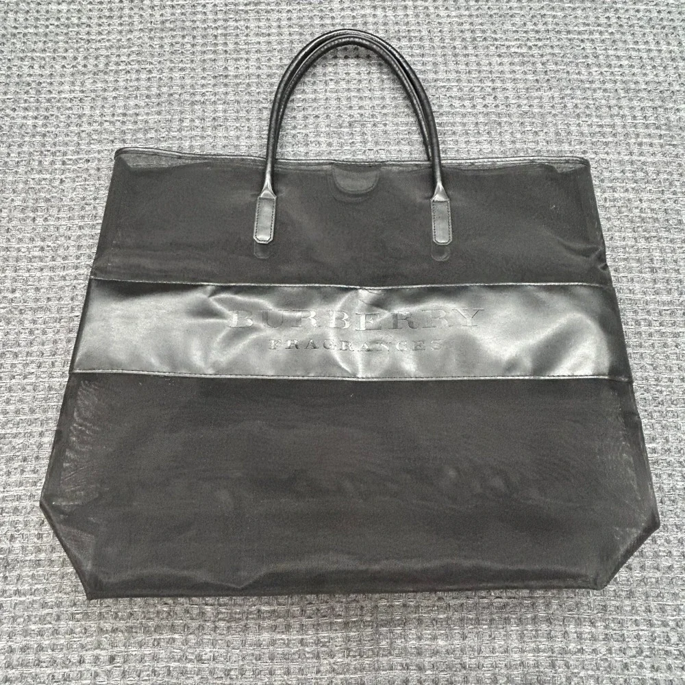 Burberry Fragrances Large Black Tote‎ Bag Shopper Travel Weekender Promotional